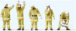 Preiser 10772 HO Modern Firemen Technical Support Team Beige Uniforms pkg(5)