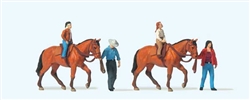 Preiser 10794 HO Horse Riding Lessons 2 Each: Riders Trainers Horses