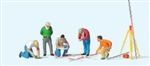Preiser 10805 HO Archeologists w/Tools pkg(5)