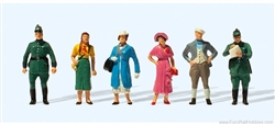 Preiser 12483 HO Passers-By and Street Scene 1936 pkg 6