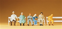Preiser 14004 HO Passengers Seated w/Bench