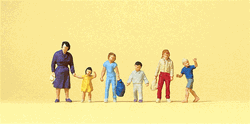 Preiser 14041 HO Pedestrians Walking Women w/Children Pkg 6