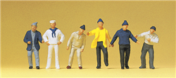 Preiser 14063 HO Working People, Ships Crew 6/ Working people