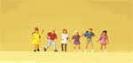 Preiser 14074 HO Pedestrians School Children Pkg 6