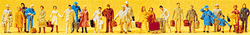 Preiser 14401 HO Passengers Standing and Walking Pkg 24