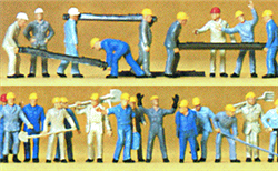 Preiser 14403 HO Railroad Personnel Track Workers