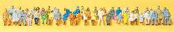 Preiser 14416 HO Seated People Assortment Pkg 48