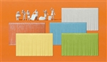 Preiser 16360 HO 6 Unpainted Figures and 16 Window Curtains Curtains 8 and 2 Each Green