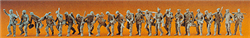 Preiser 16506 HO Modern German Army Post-1945 Unpainted Figures Riflemen Armored Infantry Engineers and Military Policemen pkg 50