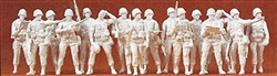 Preiser 16529 HO Military Modern US Unpainted Figures Standing Infantry pkg 16