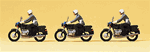 Preiser 16833 HO Military Modern German Army BW Figures Military Police on Motorcycles Pkg 3