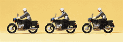 Preiser 16833 HO Military Modern German Army BW Figures Military Police on Motorcycles Pkg 3