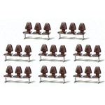 Preiser 17215 HO Modern Modular Seating 3-Seat Units Pkg 8