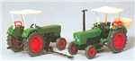 Preiser 17920 HO Farm Machinery Deutz Tractor pkg(2)