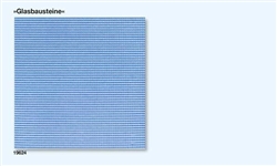 Preiser 19624 HO 19624 Glass Brick Wall Clear Pkg 3