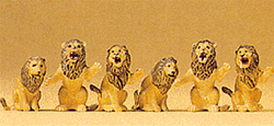 Preiser 20381 HO Animals Performing Lions Seated Pkg 3