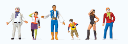 Preiser 24644 HO Carnival Parade Participants Set #3 Pkg 6