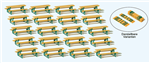 Preiser 24707 HO Beer Garden Tables/Benches Kit pkg(20)