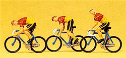 Preiser 25003 HO Cycle Racers Team D Red Yellow