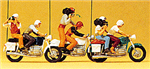 Preiser 25102 HO Motorcyclists TV & Press