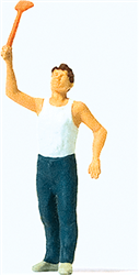 Preiser 28157 HO Individual Figure Swatting a Fly