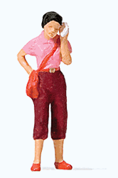 Preiser 28166 HO Woman w/Cell Phone