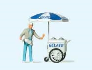 Preiser 29116 HO Ice Cream Cart w/Vendor