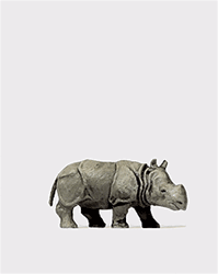 Preiser 29503 HO Animal Baby Indian Rhinoceros