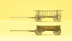 Preiser 30413 HO Rack Wagon & Box Wagon