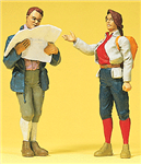 Preiser 45119 G Pedestrians Standing Hikers