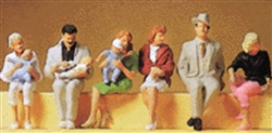 Preiser 45151 G Value Series Figures Seated Passengers pkg 6