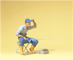 Preiser 45503 G Pedestrians Fisherman w/Accessories