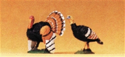 Preiser 47089 1/25 Wild Animal Figures 1/24 1/25 Scale Turkeys Tom & Hen