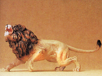 Preiser 47504 1/25 Wild Animal Figures Lion Charging w/Teeth Bared