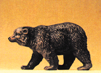 Preiser 47516 1/25 Wild Animal Figures Brown Bear Walking