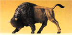 Preiser 47535 1/25 Wild Animal Figures Charging Buffalo Bull w/Head Down