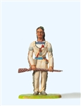Preiser 54961 1/25 Karl May Wild West Figures: 1/25 Winnetou Holding Decorated Rifle