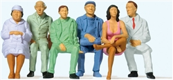 Preiser 63200 1/32 Seated Passengers Set #1 pkg 6