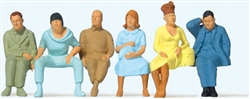 Preiser 65501 O Seated Passengers Set #2 pkg(6)