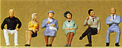 Preiser 68209 1/50 Scale Figures Seated Passengers pkg(6)