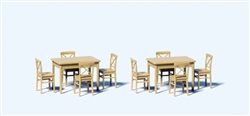 Preiser 68281 1/50 2 Tables & 8 Chairs
