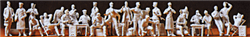 Preiser 72508 Unpainted Figure Sets 1/72 1940 German Flight Crew pkg 26