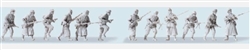Preiser 72540 1/72 Soviet Union WWII Unpainted Figures Attacking Infantry in Winter Uniform pkg 12