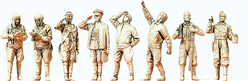 Preiser 72543 1/72 Soviet Union WWII Unpainted Figures Pilots & Ground Crew pkg 8