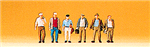 Preiser 79099 N Passengers Male Commuters pkg 6