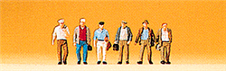 Preiser 79099 N Passengers Male Commuters pkg 6
