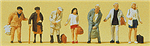 Preiser 79126 N Pedestrians Standing Commuters
