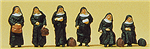 Preiser 79128 N People Working Nuns with Luggage pkg 6