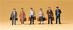 Preiser 79143 N Passengers Travelers w/Luggage