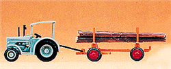 Preiser 79504 N Farm Machinery Hanomag w/Log Trailer